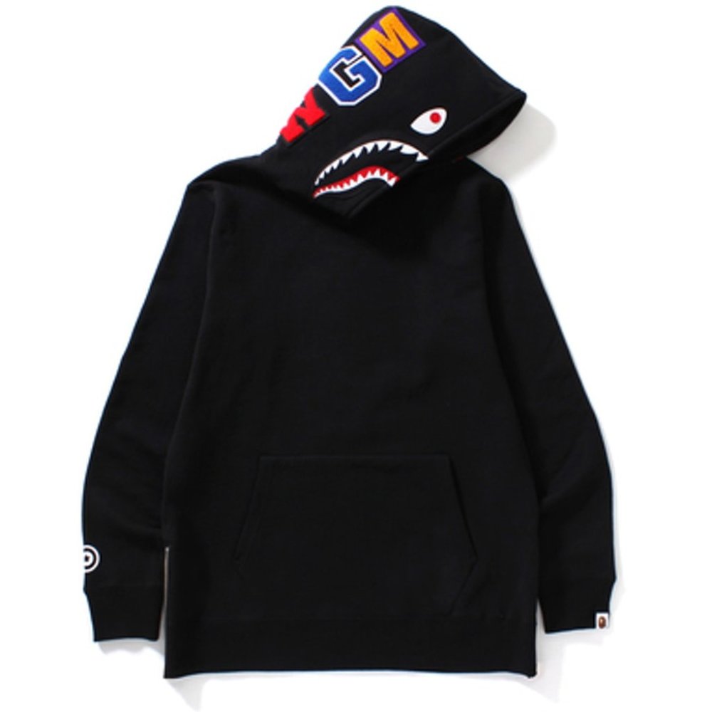 Bape Shark Side Zip Wide Long Length Pullover